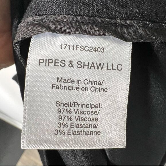 Veronica Beard Women's Size 4 Black Biba Ruffled One-Shoulder Crepe Midi Dress - Picture 9 of 11